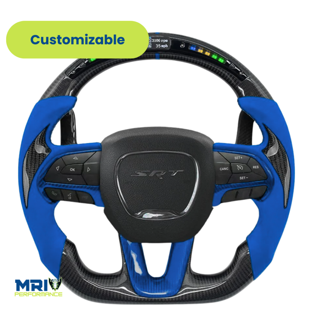 Customizable Carbon Fiber Steering Wheel - Dodge Challenger/Charger/Durango/Jeep SRT (2015- 2023)