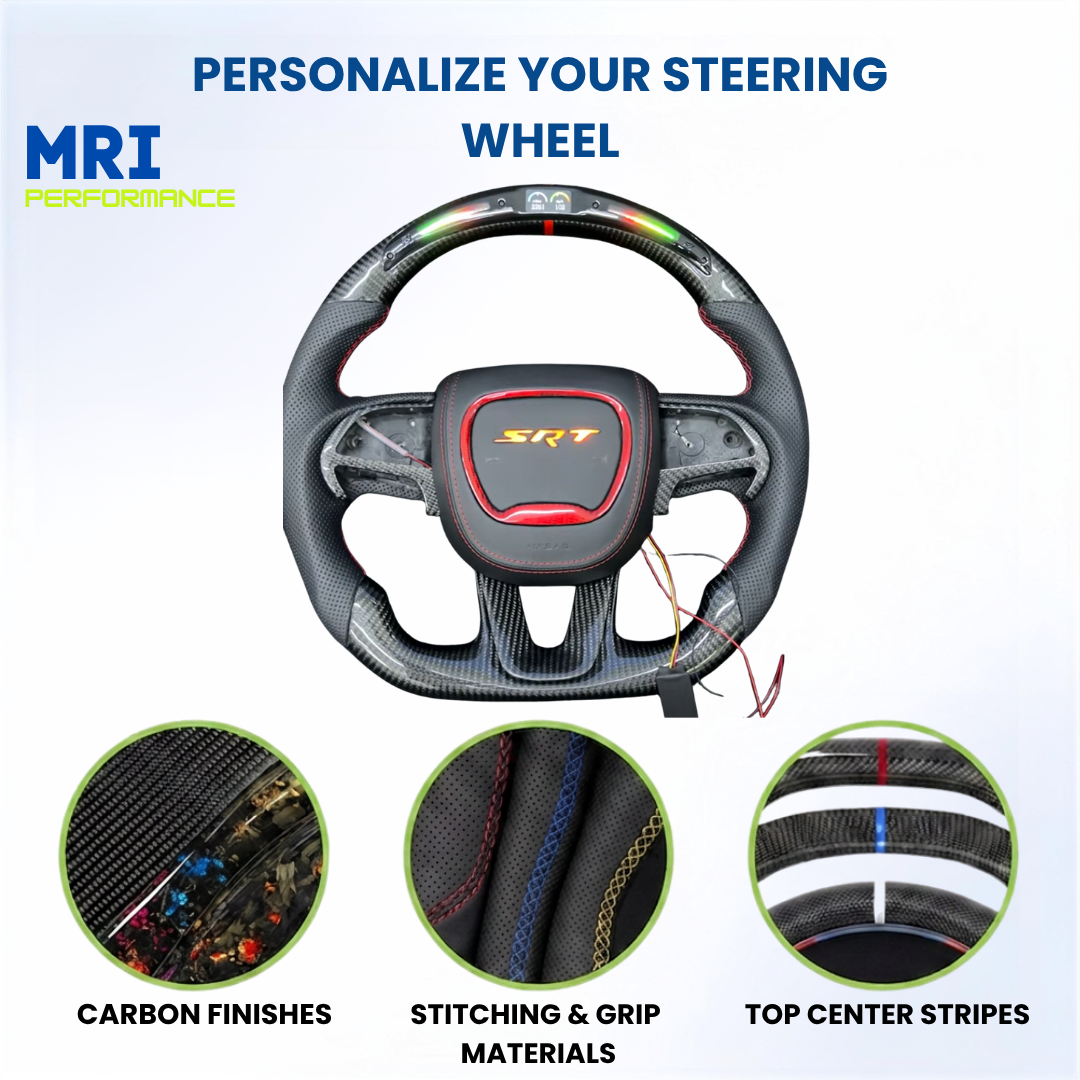 Customizable Carbon Fiber Steering Wheel - Dodge Challenger/Charger/Durango/Jeep SRT (2015- 2023) - Image 2